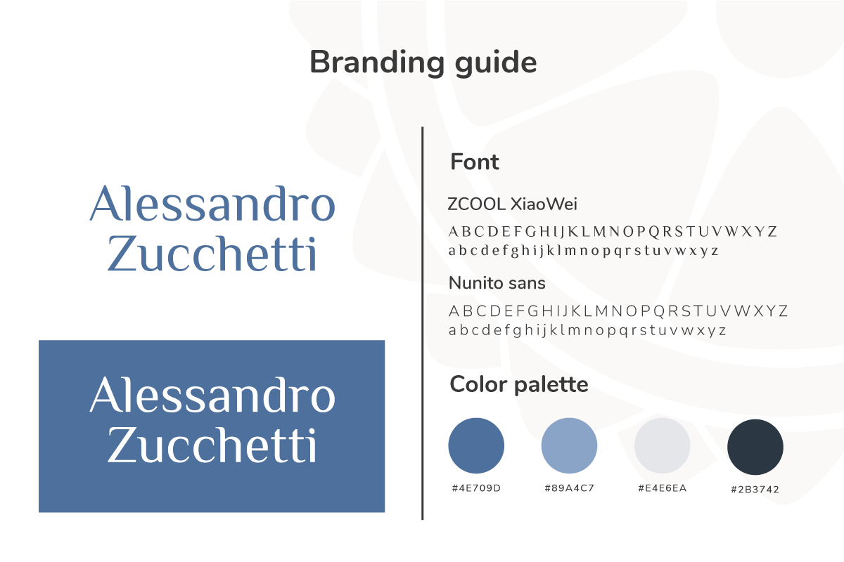 Alessandro Zucchetti Branding Guide Giaco studio