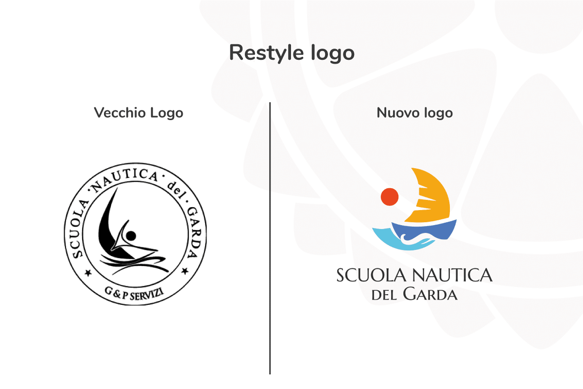Scuola nautica del garda restyle logo